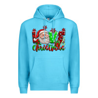 Ocean Blue love christmas santa Premium Hoodie - texasbilliewilder