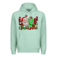 Seafoam love christmas santa Premium Hoodie - texasbilliewilder