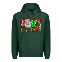 Sports Green love christmas santa Premium Hoodie - texasbilliewilder