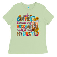 Matcha iced coffee because my sarcasm needs to stay hydra Ladies Tee - Zillion Design Studio