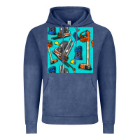 Vintage Denim construction vehicles Vintage Hoodie - BundleAndBundleShop