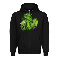 Black halloween patch 3 Zipper Hoodie - BundleAndBundleShop