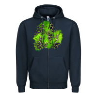 Navy halloween patch 3 Zipper Hoodie - BundleAndBundleShop