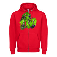 Red halloween patch 3 Zipper Hoodie - BundleAndBundleShop