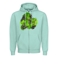 Seafoam halloween patch 3 Zipper Hoodie - BundleAndBundleShop
