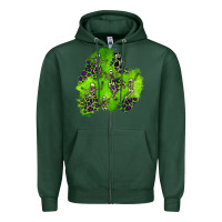 Sports Green halloween patch 3 Zipper Hoodie - BundleAndBundleShop