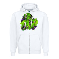 White halloween patch 3 Zipper Hoodie - BundleAndBundleShop