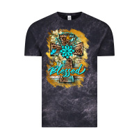 Cloud Black western cross blessed lily butterfly Vintage Tee - BarkalooDesign