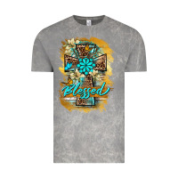 Cloud Rock western cross blessed lily butterfly Vintage Tee - BarkalooDesign