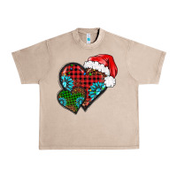 French Oak Christmas heart gemstones leopard Urban Heavy Tee - BarkalooDesign