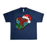 Navy Christmas heart gemstones leopard Urban Heavy Tee - BarkalooDesign
