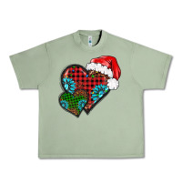 Oil Green Christmas heart gemstones leopard Urban Heavy Tee - BarkalooDesign