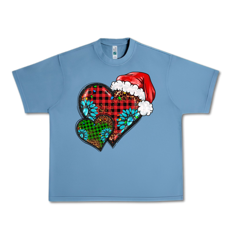 Christmas Heart Gemstones Leopard Urban Heavy Tee by BarkalooDesign | Teevron