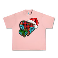Salmon Christmas heart gemstones leopard Urban Heavy Tee - BarkalooDesign