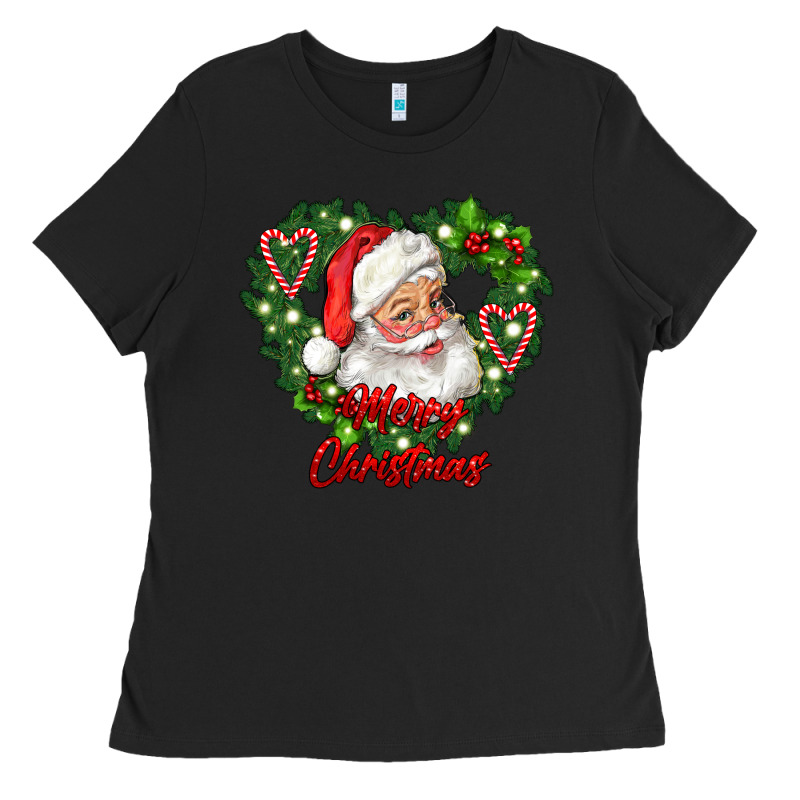 Merry Christmas Santa Ladies Tee by RanaPortraitStore | Teevron