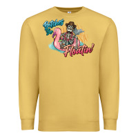 Antique Gold Bitches be floatin' skeleton summer Premium Sweatshirt - NancyCooperArtShop