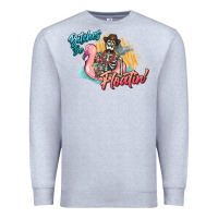 Heather Grey Bitches be floatin' skeleton summer Premium Sweatshirt - NancyCooperArtShop