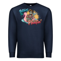 Navy Bitches be floatin' skeleton summer Premium Sweatshirt - NancyCooperArtShop
