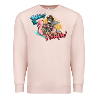 Pale Pink Bitches be floatin' skeleton summer Premium Sweatshirt - NancyCooperArtShop