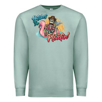 Seafoam Bitches be floatin' skeleton summer Premium Sweatshirt - NancyCooperArtShop