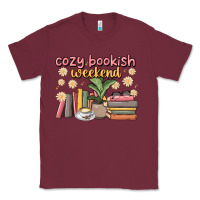 Burgundy cozy bookish weekend Classic Tee - MaliasSmallBusiness