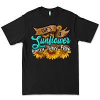 Black she's a sunflower beautiful fierce free Premium Tee - HRA Design Shop