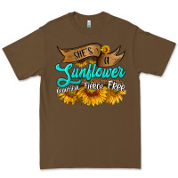 Cacao she's a sunflower beautiful fierce free Premium Tee - HRA Design Shop
