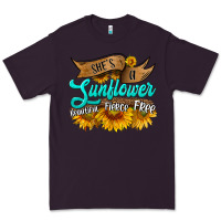 Plum she's a sunflower beautiful fierce free Premium Tee - HRA Design Shop