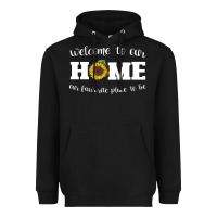 Black welcome to our Home Sunflower Heavyweight Hoodie - Bettercallsaul
