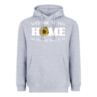 Heather Grey welcome to our Home Sunflower Heavyweight Hoodie - Bettercallsaul