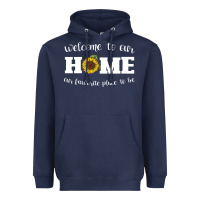 Navy welcome to our Home Sunflower Heavyweight Hoodie - Bettercallsaul