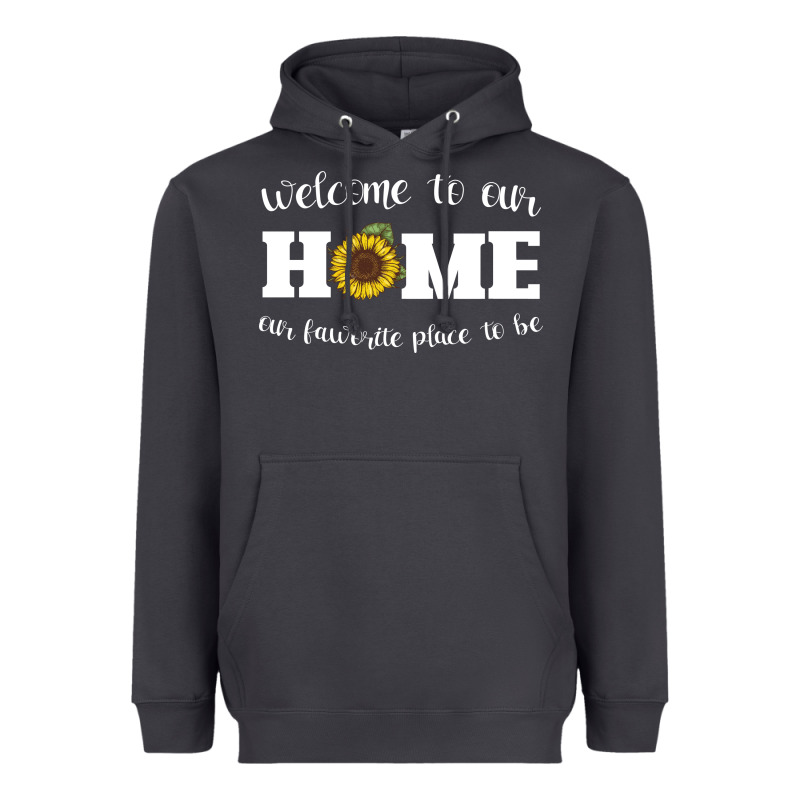 Welcome To Our Home Sunflower Heavyweight Hoodie by Bettercallsaul | Teevron