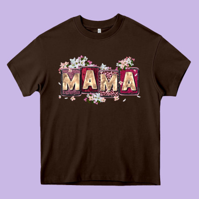 Mama With License Letters Heavy Core Tee Designed By Zillion Design Studio
