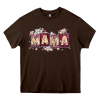 Chocolate Brown mama with license letters Heavy Core Tee - Zillion Design Studio