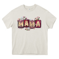 Cream mama with license letters Heavy Core Tee - Zillion Design Studio