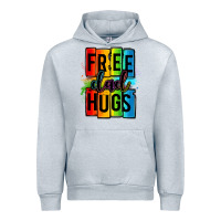 Heather Grey free dad hugs Urban Hoodie - OliviaCreatesArt