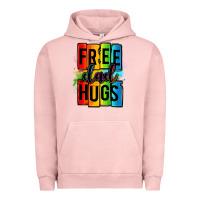 Pigment Salmon free dad hugs Urban Hoodie - OliviaCreatesArt