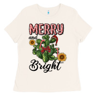 Bone merry and bright with cactus Ladies Tee - RanaPortraitStore