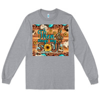 Heather Grey then sings my soul treble clef Long Sleeve Tee - JahusDesignShop