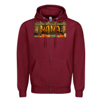 Burgundy mama license plate Zipper Hoodie - BundleAndBundleShop