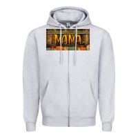 Heather Grey mama license plate Zipper Hoodie - BundleAndBundleShop