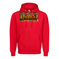 Red mama license plate Zipper Hoodie - BundleAndBundleShop