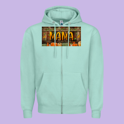 Mama License Plate Zipper Hoodie Designed By Bundleandbundleshop