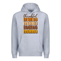 Heather Grey Thankful mama Premium Hoodie - NancyCooperArtShop