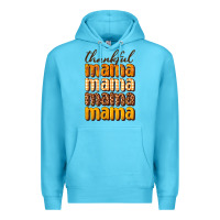Ocean Blue Thankful mama Premium Hoodie - NancyCooperArtShop