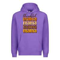 Purple Thankful mama Premium Hoodie - NancyCooperArtShop