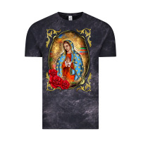Cloud Black our lady of guadalupe frame Vintage Tee - BarkalooDesign