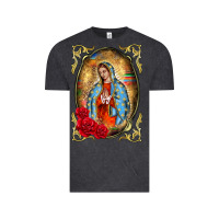 Vintage Black our lady of guadalupe frame Vintage Tee - BarkalooDesign