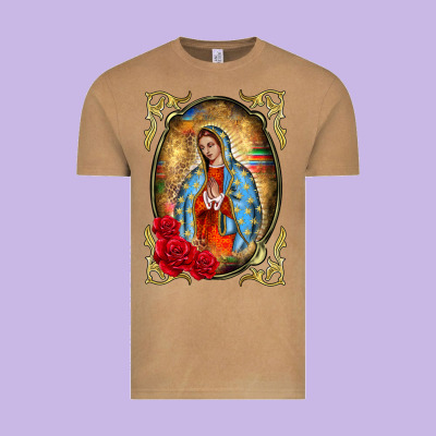 Our Lady Of Guadalupe Frame Vintage Tee Designed By Barkaloodesign