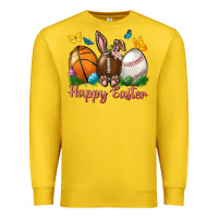 Lemon Happy Easter sports with butterfly Premium Sweatshirt - NancyCooperArtShop
